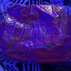 Red supreme backpack